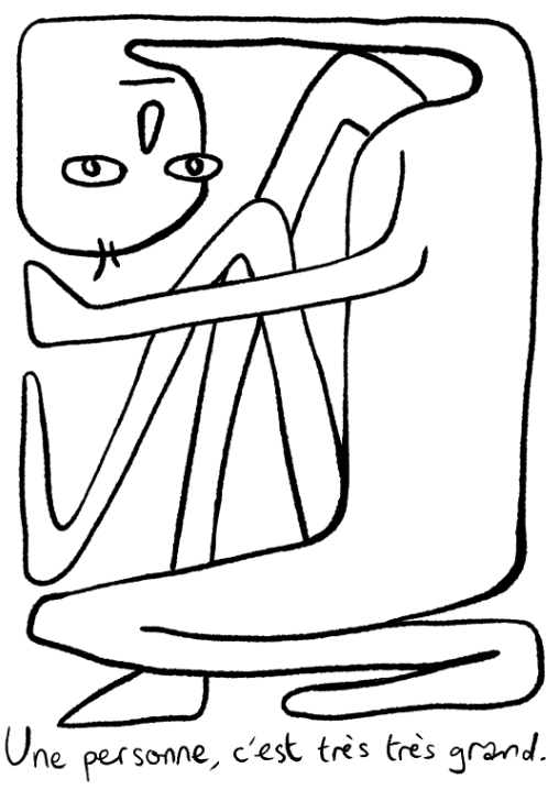 illustration d'une figure humaine contorsionnée